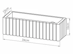 Outlet Sollux Lighting Lámpara de pared Rigata moderno de cerámica - 1 fuentes luminosas - L.34 x A.10 cm - pardo Gris