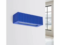 Sollux Lighting Lámpara de pared Rigata moderno de cerámica - 1 fuentes luminosas - L.34 x A.10 cm - ultramarino