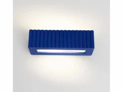 Sollux Lighting Lámpara de pared Rigata moderno de cerámica - 1 fuentes luminosas - L.34 x A.10 cm - ultramarino