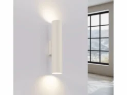 Online Sollux Lighting Lámpara de pared Toris desván de acero - 2 fuentes luminosas 4000K - L.6 x A.30 cm - Beige