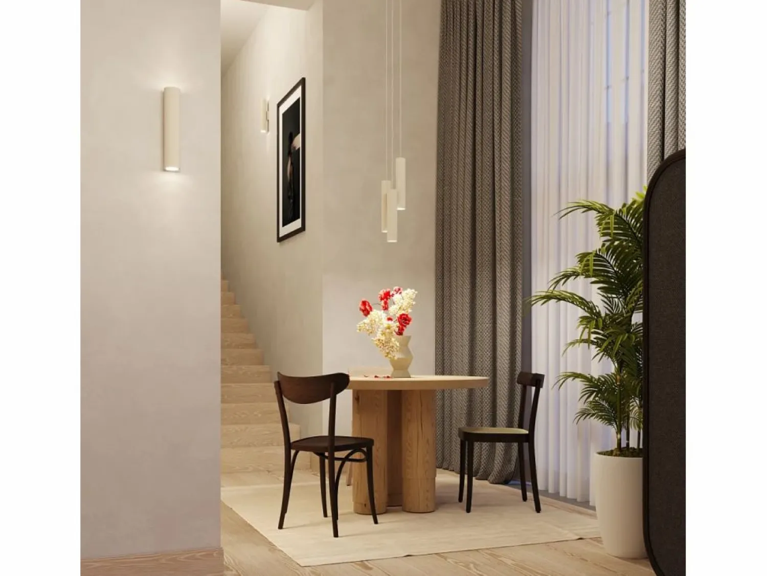 Online Sollux Lighting Lámpara de pared Toris desván de acero - 2 fuentes luminosas 4000K - L.6 x A.30 cm - Beige