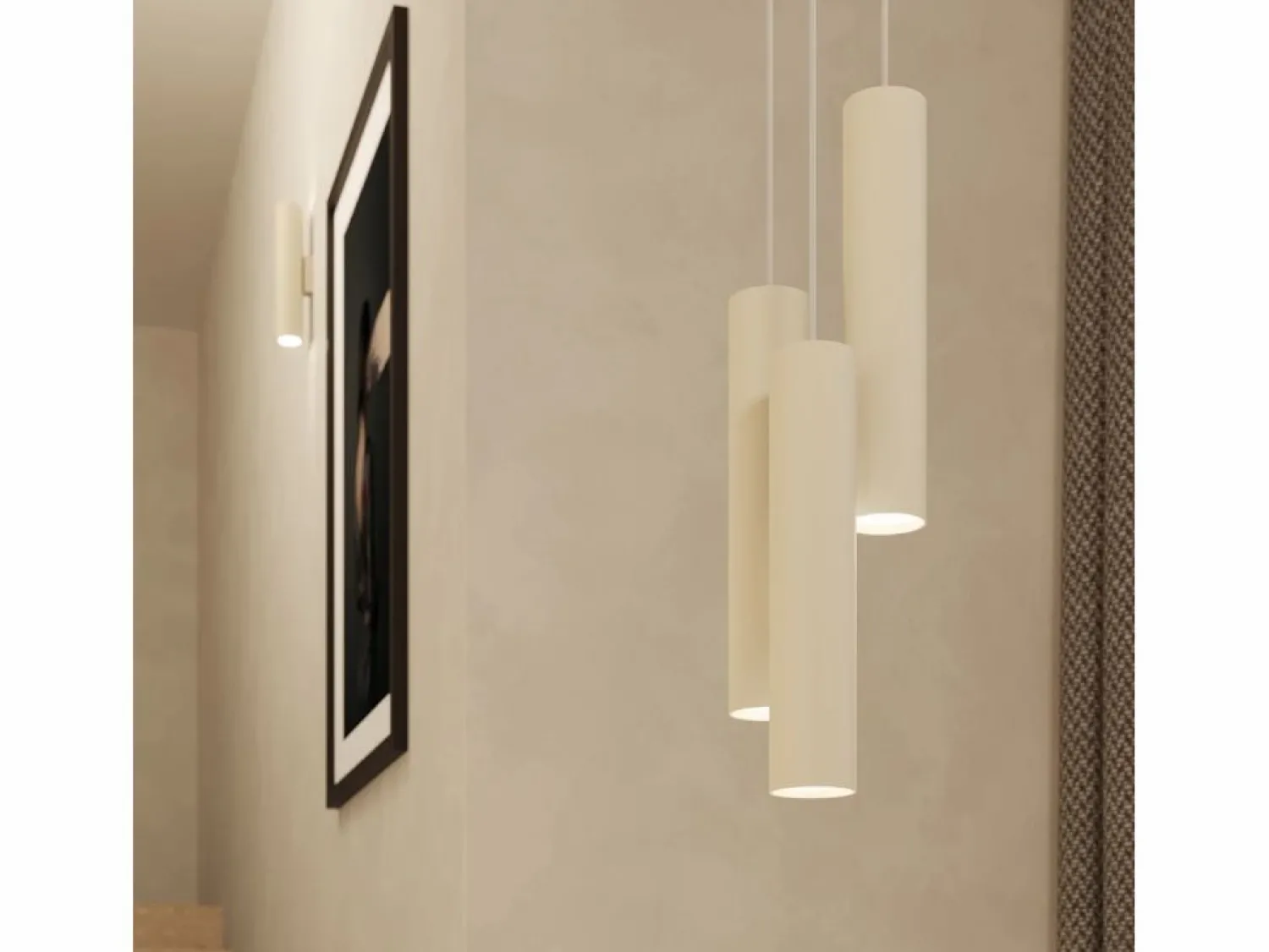 Online Sollux Lighting Lámpara de pared Toris desván de acero - 2 fuentes luminosas 4000K - L.6 x A.30 cm - Beige