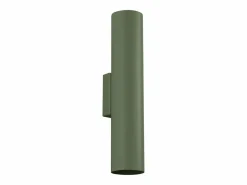 Lámpara de pared Toris desván de acero - 2 fuentes luminosas 3000K - L.6 x A.30 cm - oliva Aplique Para Pared