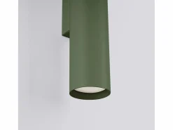 Lámpara de pared Toris desván de acero - 2 fuentes luminosas 3000K - L.6 x A.30 cm - oliva Aplique Para Pared