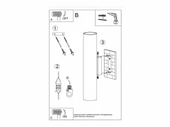 Lámpara de pared Toris desván de acero - 2 fuentes luminosas 3000K - L.6 x A.30 cm - oliva Aplique Para Pared