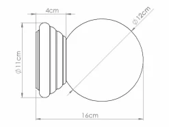 Clearance Sollux Lighting Lámpara de pared Zori minimalista de cerámica/vidrio vidriado - 1 fuentes luminosas - L.12 x A.12 cm - Amarillo