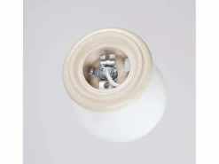 Best Sollux Lighting Lámpara de pared Zori minimalista de cerámica/vidrio vidriado - 1 fuentes luminosas - L.12 x A.12 cm - Beige