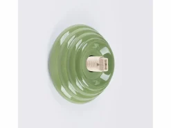 Sale Sollux Lighting Lámpara de pared Zori minimalista de cerámica/vidrio vidriado - 1 fuentes luminosas - L.12 x A.12 cm - oliva Verde