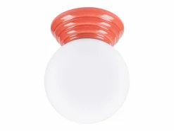Outlet Sollux Lighting Lámpara de pared Zori minimalista de cerámica/vidrio vidriado - 1 fuentes luminosas - L.12 x A.12 cm - durazno Rosa