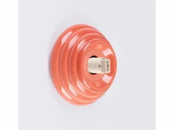 Outlet Sollux Lighting Lámpara de pared Zori minimalista de cerámica/vidrio vidriado - 1 fuentes luminosas - L.12 x A.12 cm - durazno Rosa