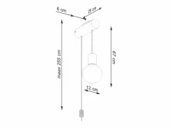 New Sollux Lighting Lámpara de pared Zynto desván de madera/vidrio - 1 fuentes luminosas 3000K - L.6 x A.67 cm - madera natural//negro Blanco