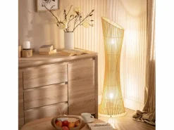 Online Ledkia Lámpara de Pie de Bambú Marady Natural Multicolor