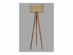 Concept-Usine Lámpara de pie de diseño en madera ROMANE 153cm Marru00f3n