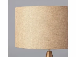 New Lámpara de Pie de Madera y Tela Wolby Beige Lámpara De Pie