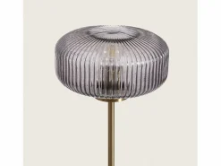 Outlet Ledkia Lámpara de Pie Metal y Cristal Windsor Dorado Multicolor