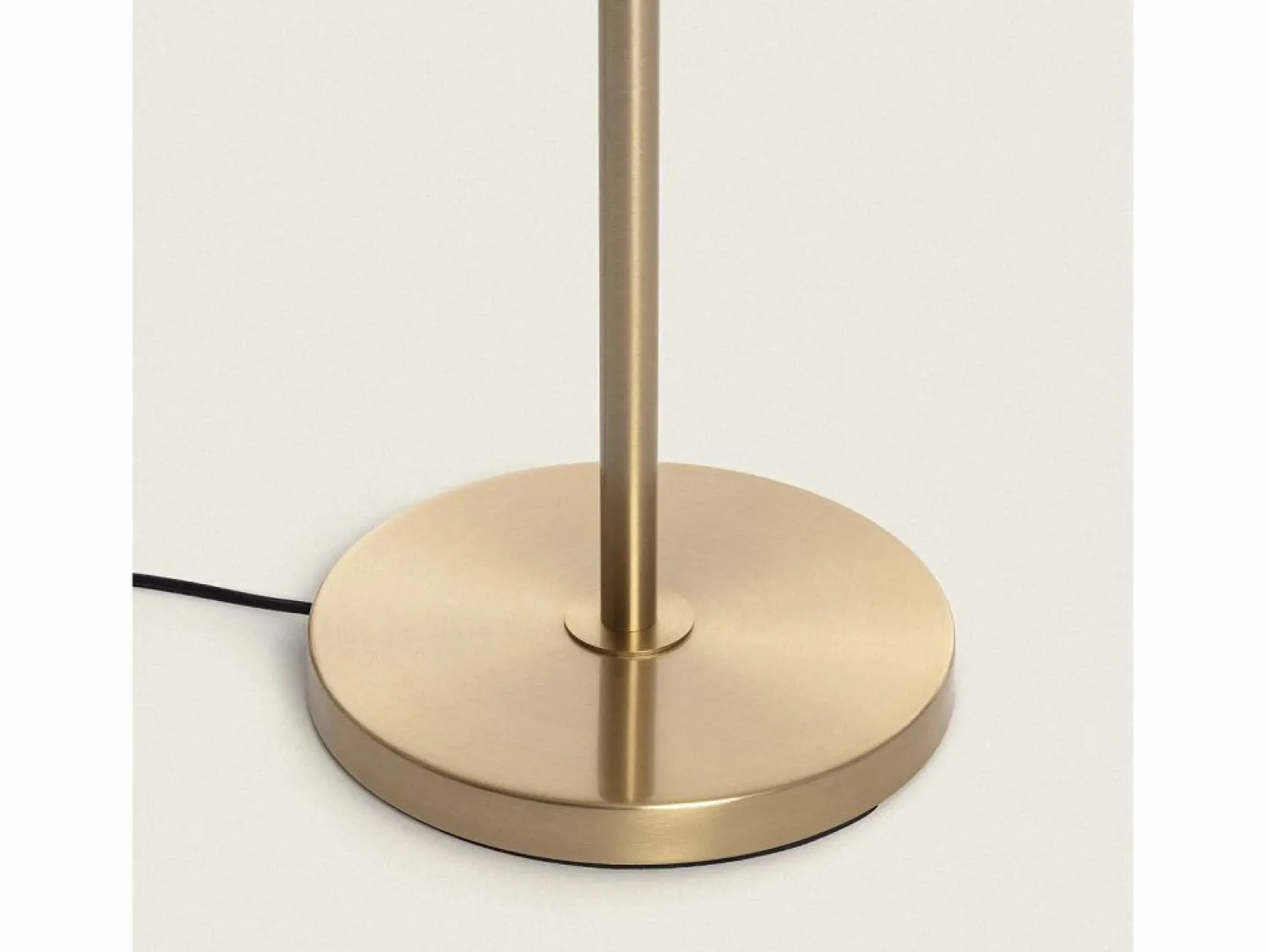 Ledkia Lámpara de Pie Metal y Cristal Moonlight Brass Round 3 Focos Dorado