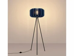 Sollux Lighting Lámpara de pie Mula moderno de fieltro/acero - 1 fuentes luminosas - L.45 x A.134 cm - marino/negro