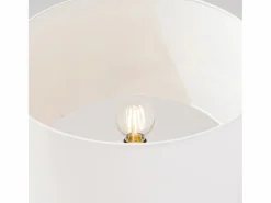 Best Lámpara de pie Natt moderno de tela/PVC/madera - 1 fuentes luminosas - L.77 x A.140 cm - madera blanca/natural Lámpara De Pie