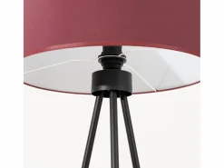 Sollux Lighting Lámpara de pie Nevia minimalista de tela/PVC/acero - 1 fuentes luminosas - L.40 x A.135 cm - burdeos/negro