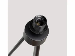 Sollux Lighting Lámpara de pie Nevia minimalista de tela/PVC/acero - 1 fuentes luminosas - L.40 x A.135 cm - burdeos/negro