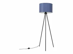 Sale Sollux Lighting Lámpara de pie Nevia minimalista de tela/PVC/acero - 1 fuentes luminosas - L.40 x A.135 cm - marino/negro Azul