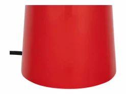 Outlet OZAIA Lámpara de pie seta metálica, D. 50 x H.147 cm, brillante, RANDALL Rojo