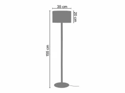 Best Lámpara de Pie ,madera,natural, A 155xD35xP35 cm Lámpara De Pie