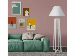 TOSEL Lámpara de Pie ,madera, ,A 150x D40xP40cm