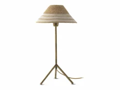 Best Lámpara de sobremesa con tulipa de fibra natural trenzada Lámpara De Mesa