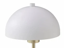 Online Lámpara de sobremesa de madera y metal - D. 20 x Alt. 35,5 cm - Natural y blanco - TANTA Lámpara De Mesa