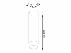 Sollux Lighting Lámpara de techo Alvor moderno de acero - 1 fuentes luminosas 4000K - L.6 x A.22,5 cm - /cromo