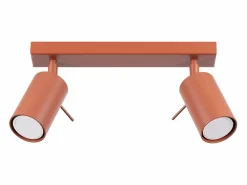 Sollux Lighting Lámpara de techo Briix moderno de acero - 2 fuentes luminosas 4000K - L.30 x A.17 cm - ocre