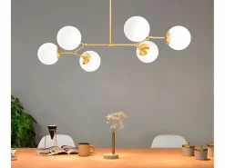 Hot Lámpara de techo de hierro - lámpara Ancho 100 x Alt. 52 cm - Color y blanco DAMAR Lámpara Suspendida