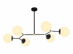 OZAIA Lámpara de techo de hierro - lámpara Ancho 100 x Alt. 52 cm - Color y blanco DAMAR