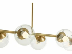 OZAIA Lámpara de techo de latón pulido y 6 globos de cristal - Ancho 98 cm - YUKON