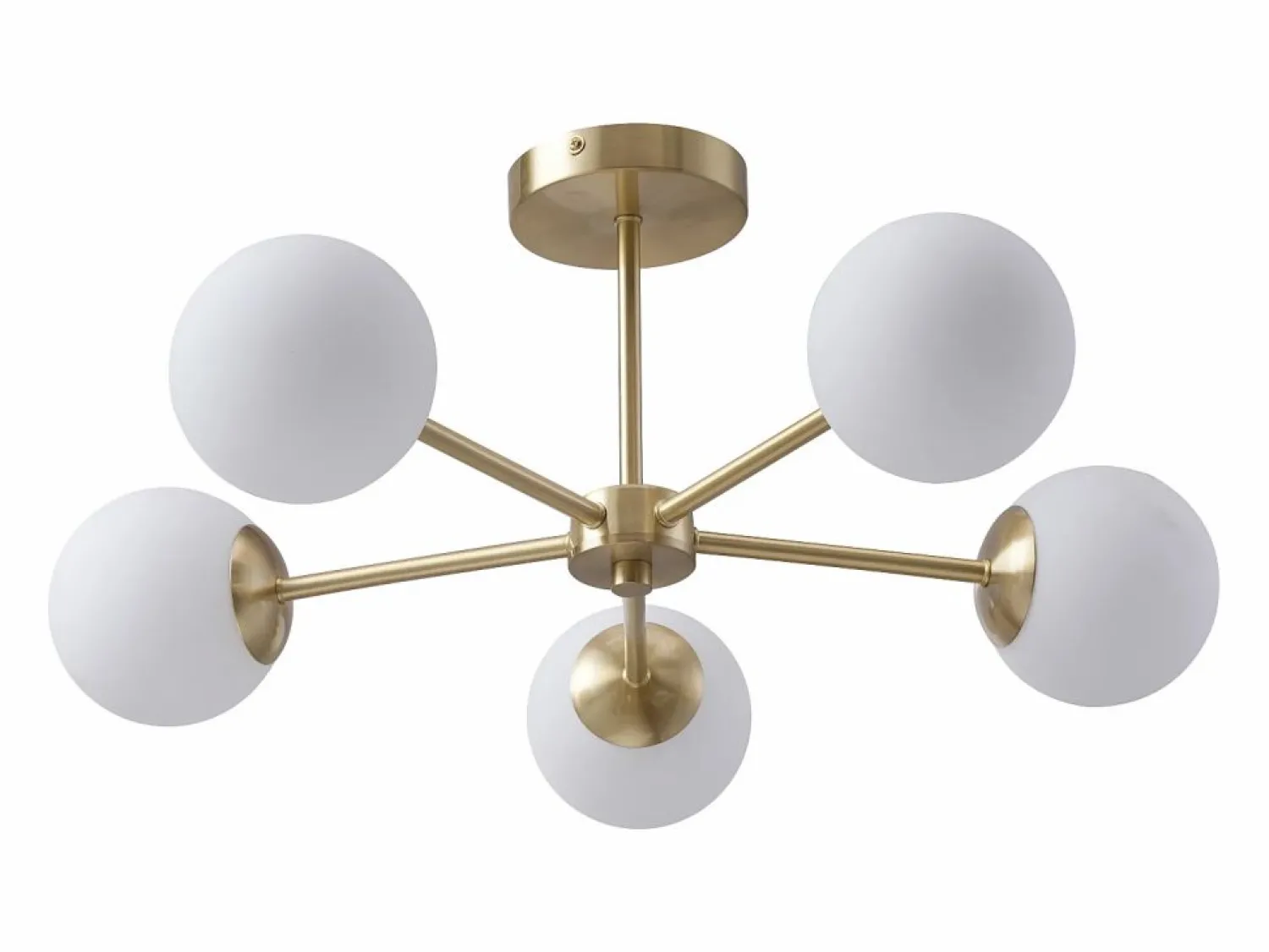 Outlet Lámpara de techo en latón y blanco L.58.5 x Alt.21 cm- SOFIA Plafón