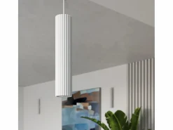 Discount Sollux Lighting Lámpara de techo Gloow minimalista de aluminio - 1 fuentes luminosas 4000K - L.6,5 x A.30 cm - Blanco