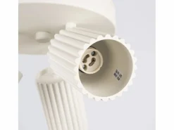 New Sollux Lighting Lámpara de techo Gloow minimalista de aluminio - 3 fuentes luminosas 3000K - L.19,5 x A.18 cm - Beige