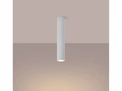 Sollux Lighting Lámpara de techo Gloow minimalista de aluminio - 1 fuentes luminosas 4000K - L.6,5 x A.40 cm - Blanco