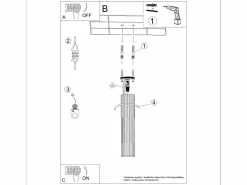 Sollux Lighting Lámpara de techo Gloow minimalista de aluminio - 1 fuentes luminosas 4000K - L.6,5 x A.40 cm - Blanco