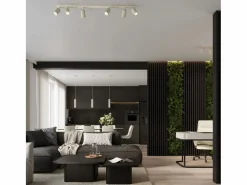 Online Lámpara De Techo Karbon Minimalista De Aluminio - 6 Fuentes Luminosas - L.117 X A.16,5 Cm - Plafón