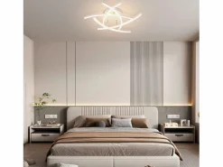 Lámpara de techo LED para dormitorio regulable de 32 W, moderna, de metal , con mando a distancia Plafón