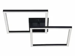 Discount Lámpara de techo LED para dormitorio, 24 W, para sala de estar, blanca cálida, moderna, cuadrada y negra. Plafón