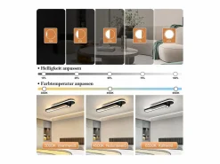 Hot Lámpara de techo LED negra moderna regulable para dormitorio con 1 foco de techo Plafón