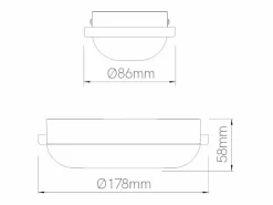 Outlet Lámpara de techo LED ovalada ZIBOR, resistente al agua IP65, 12 W, 4000 K, color Blanco