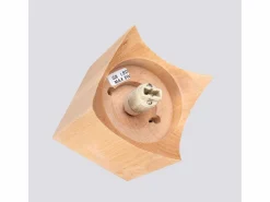 Sollux Lighting Lámpara de techo Lumivere minimalista de madera/vidrio - 1 fuentes luminosas 4000K - L.12 x A.19 cm - madera natural/