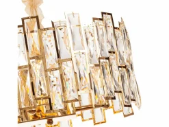 Online Lámpara de techo moderna de cristal para salón dorada - Ovalada 80 cm - New York Dorado