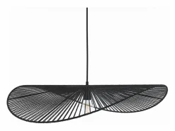 Outlet Lámpara de techo negra de papel de cuerda 75 cm - Mada Lámpara Suspendida