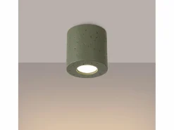 Best Lámpara de techo Orbis industrial de concreto - 1 fuentes luminosas - L.10 x A.10 cm - oliva Plafón