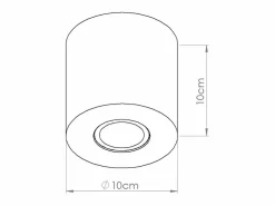 Best Lámpara de techo Orbis industrial de concreto - 1 fuentes luminosas - L.10 x A.10 cm - oliva Plafón
